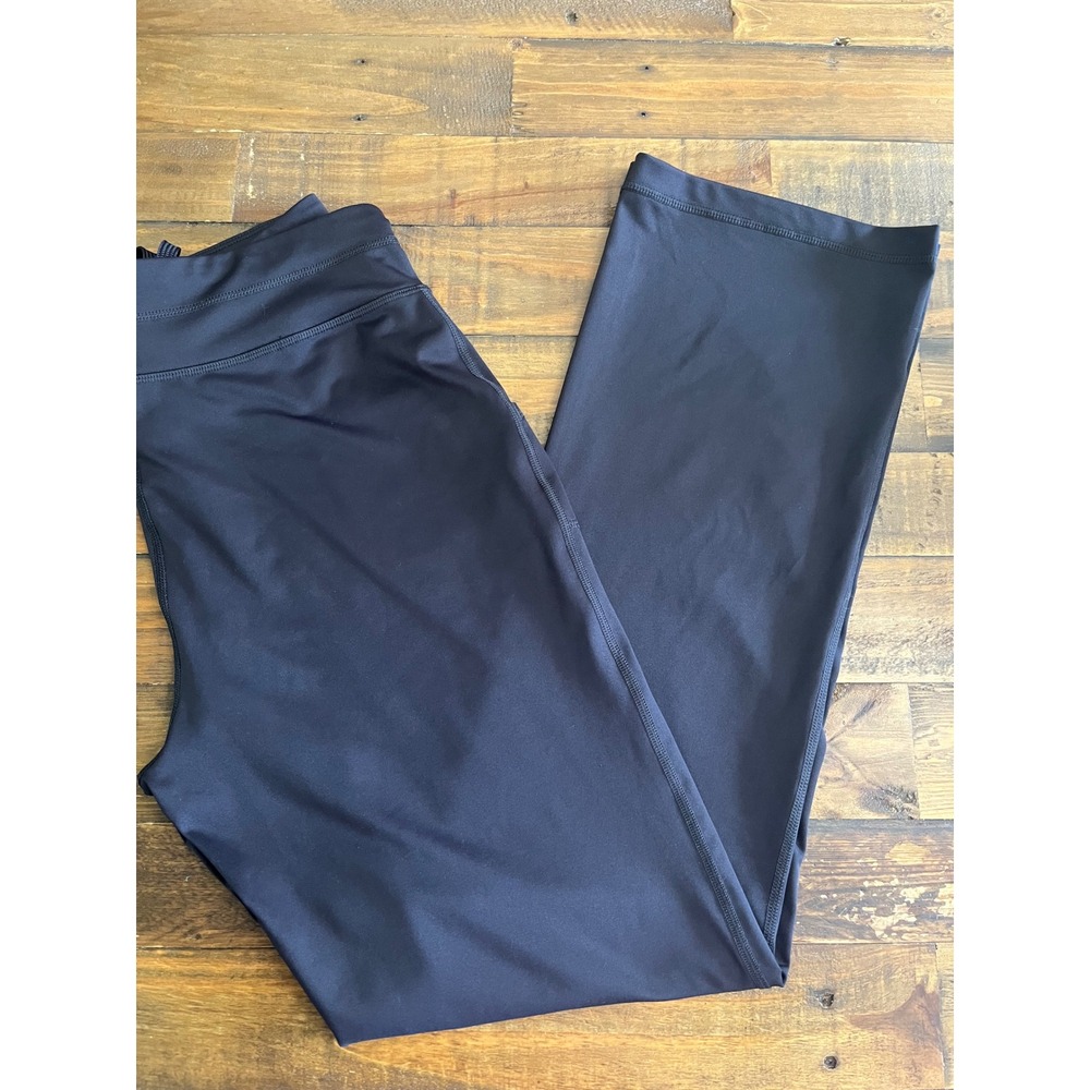 FILA SPORT Yoga Pants Athletic Straight Leg Womens L Black Gym Workout Active
